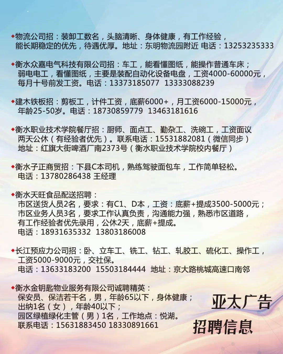 新余信息港最新招聘